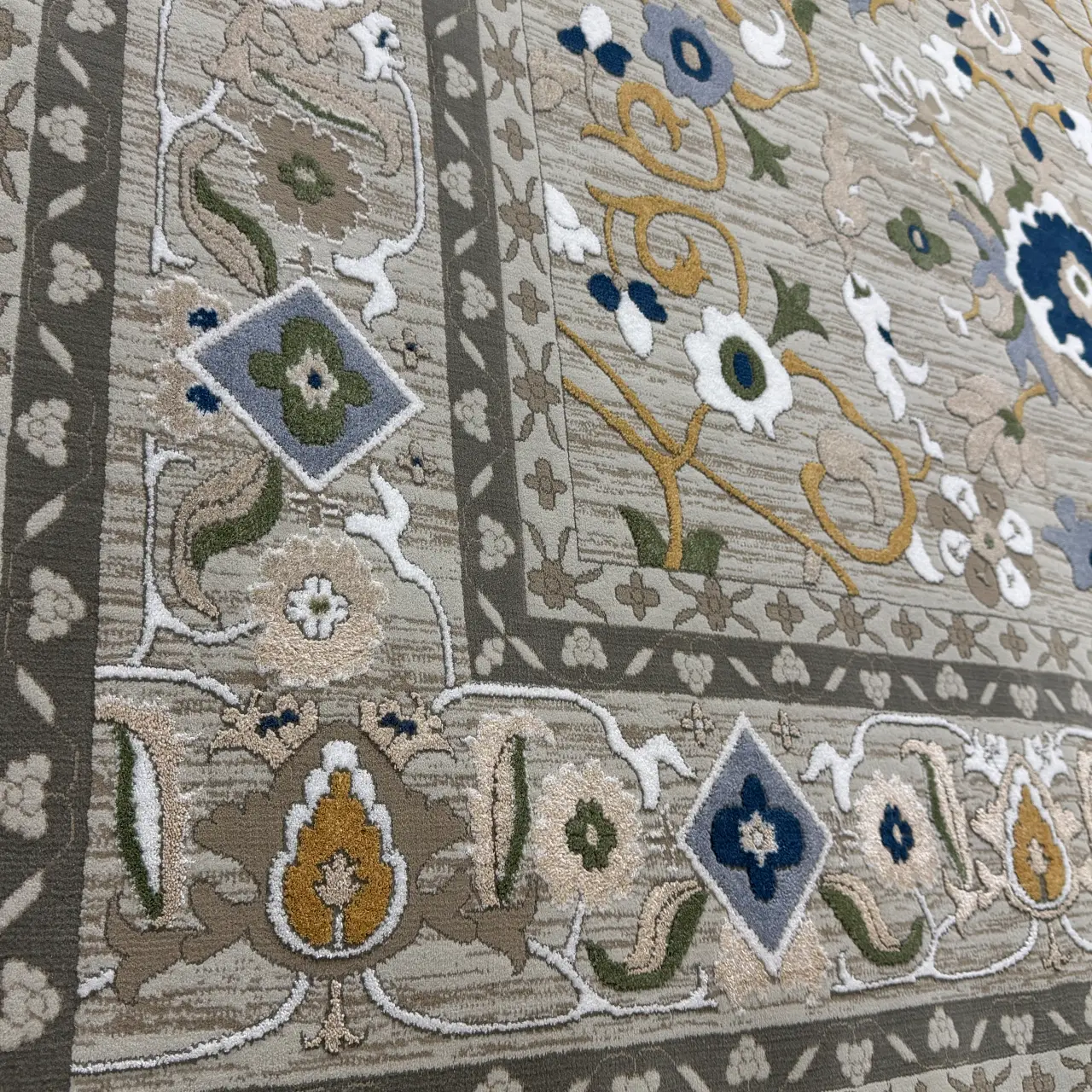 فرش 6 متری 700 شانه نسکافه ای بژ 75013